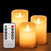 Candele LED Finte Fiamma Oscillante Set 3 (10Cm, 12.5Cm, 15Cm), Natale Decorazio