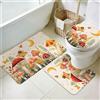 TNKBREEZE Set di 3 tappeti da bagno a fungo, lavabili con tappetini da bagno, pi