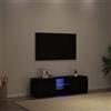 vidaXL Mobile Porta TV con LED Rovere Nero 120x30x36 cm Multistrato
