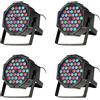 vidoelettronica 4x Faro Strobo 36 LED Proiettore Effetto Luci Discoteca RGB Slim