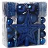 HEITMANN DECO - Addobbi per albero di Natale, colore blu, 45 pezzi, con puntale,