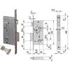 CISA SERRATURA DA INFILARE DOPPIA MAPPA CON SCROCCO 57211 mm.60 (57211600) CISA