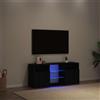 vidaXL Mobile Porta TV con LED Rovere Nero 120x30x50 cm Multistrato