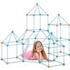 Relaxdays Kit Costruzioni per Bambini, 132 pz. Tenda Gioco, Casetta Interno o Esterno, Castello Giocattolo DIY, Colorato