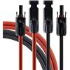 SeKi Cavo solare 4 mm² rosso/nero - 1,0 m con connettori; cavo di prolunga; cavo PV H1Z2Z2-K; set di collegamento 1 x rosso + 1 x nero