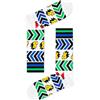 Happy Socks Donna Bianco Cotone Pettinato Sneaker Crew Velocità Sottile 5.5-9.5