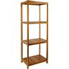 VaeFae Mensola da bagno in teak, 4 ripiani, in legno, organizer per