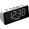 Lenco, Radiosveglia FM PLL Grande e Chiara con Schermo LED 1.8" e Doppia Sveglia