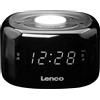Lenco Radiosveglia FM CR-12BK Schermo LED 0.6" Funzione Luce Notturna e Doppia Sveglia