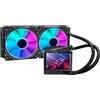 ASUS ROG Ryujin II 240 Sistema di raffreddamento CPU all-in-one con display LCD da 3,5, ventola della pompa incorporata e 2 ventole del radiatore ARGB ROG da 120 mm, Nero