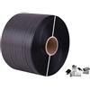 REGGETTA NERA 12 x 0,60 BOBINA REGGIA PP DA 1000 MT + 250 SIGILLI BULINATI