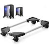 Hmseng Supporto pc Fisso, Carrello Porta Pc ,upporto per Computer Desktop con Ru