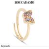 Boccadamo Anello Farfalla Zirconi Multicolor Boccadamo Donna Argento Dorato Regolabile