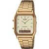 Casio OROLOGIO CASIO AQ-230GA-9D ANALOGICO DIGITALE EDGY VINTAGE GOLD ORO AQ230GA