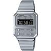 Casio Orologio Donna Casio in Acciaio Vintage Multifunzione A100WE-7BDF Argento