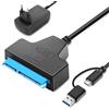 Wowfast Adattatore SATA USB per dischi rigidi esterni e interni 2,5 e 3,5 SSD/HD