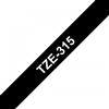 Brother TZE-315 4977766685634 BROTHER NASTRO LAMINATO DA 6 MM (8 M) BIANCO/NERO