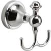 Gedy NEVIS Appendiasciugamani bagno doppio, Acciaio inossidabile, Cromo, 8 x 8,2 x 10,4