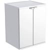 pidema.it Mobile lavanderia Coprilavatrice Esterno In Resina antiacido PVC Bianco 2 Ante
