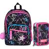 Seven Zaino Scuola 2 Scomparti Seven SJ Ever Star Drafts + Astuccio 3 zip - 2026/2027