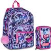 Seven Zaino Scuola 2 Scomparti Seven SJ Ever Multiviolet + Astuccio 3 zip - 2026/2027