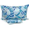 GABEL Completo Copripiumino GABEL Geometry Azzurro Singolo 1 piazza 100% cotone