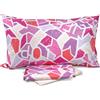 GABEL Completo Copripiumino GABEL Geometry Rosa Singolo 1 piazza 100% cotone
