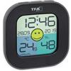 TFA Dostmann Termoigrometro digitale FUN, con orologio radio con data, indicator
