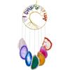 SUNYIK FQQF SUNYIK Tree of Life Agate Slice Wind Chime, Handmade 7 Chakra Stone Healing