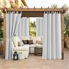 Clothink Tende Tendaggi da Esterno 132x245cm Grigio Bianco per balconi, pergolat