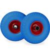 Relaxdays Set di 2 Ruote per Carrelli a Mano, Gomma Piena Antipanne, Asse 25mm,