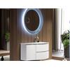 BADEN HAUS VAGUE | Mobile Bagno Sospeso Bianco Lucido 104 cm con Specchiera LED