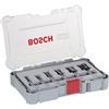 Bosch Professional Set da 6 frese, per legno, accessorio fresatrici verticali co
