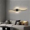 Comely LED Applique da Parete Interno, 27W 3000LM Nero Lunga Linea Lampada da Pa