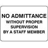 Viking Signs Viking segni iv5305-a3l-ac "No Admittance senza supervisione di un agente" Sign,