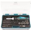 Makita 8958010 Giraviti Cricchetto Makita Kit B-36170 Reversibile 47 Pezzi, Blu