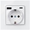SIMON - Spina da incasso Schuko + 2 porte USB A+C (10,5 W), serie Simon 10, 250