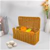 Scatola Portacavi Intrecciata Lavabile Contenitore Nascondi Cavi Effetto Rattan