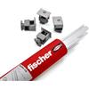 Fischer Kit 2x Profili Modulari SolarFish 1.25m + 4x Morsetti PMU, Alluminio, per Fissaggio Pannelli Solari Fotovoltaici, 578488