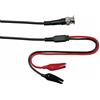 Velleman TLM55 cavo coassiale con BNC maschio e 2 morsetti a coccodrillo, multic