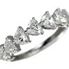Nessuno Nuovissimo anello con diamanti taglio cuore Pt900 1,50 ct Escore mezza eterni...