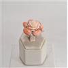 Delmaoro ANELLO ARGENTO 925 RODIATO CORALLO ROSA PRIMA SCELTA AGNK 0124