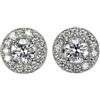 Nessuno Nuovissimi orecchini a perno con diamanti Pt950/Pt900 1,008 ct E/F SI1 VG/G D...