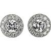 Nessuno Nuovissimi orecchini a perno con diamanti Pt950/Pt900 1,024 ct E/G SI2 G D0,4...