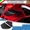 ESL SET 2 SPOILER ALI FLAP LATERALI ADESIVI NERO LUCIDO CARENA MOTO PER HONDA SH 300