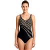 Anita Costume Donna ANITA Intero Nero Oro Elegante Contenitivo Slim Senza Ferretto C