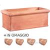 Fioriera Rettangolare Terracotta Liscia 80 cm Vaso Cassetta Piante Esterno