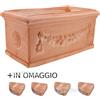 Fioriera Rettangolare Terracotta Festonata 80 cm Vaso Cassetta Piante Esterno