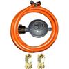 TGO Gasgeräte GmbH Regolatore di pressione da 50 mbar + tubo gas propano con dado da 1/4" sinistro