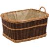 Dehner Cesto di vimini Dehner con iuta, circa 60 x 47 x 31 cm, salice, testa di moro